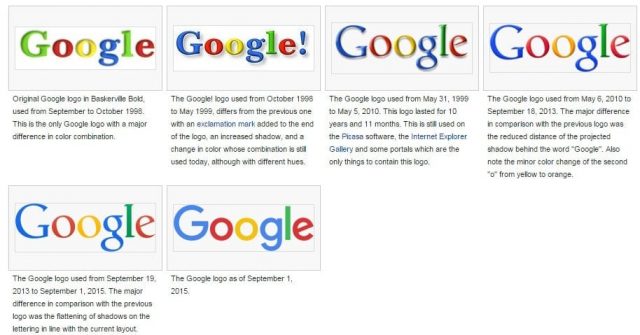 les logos de google