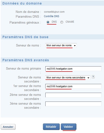 choix serveurs DNS
