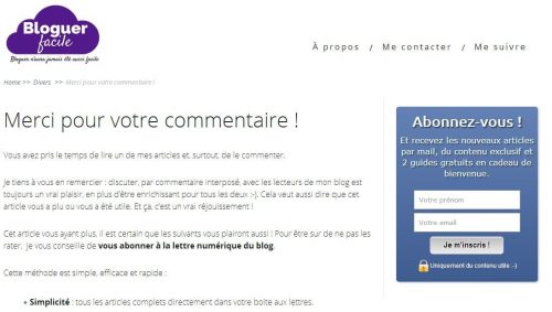 commentaire newsletter