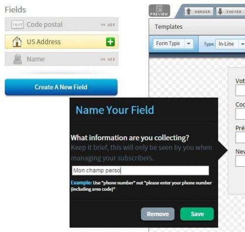 Trucs et Astuces eMailing – Cas pratique avec Aweber partie 3 10 ajouter un champ