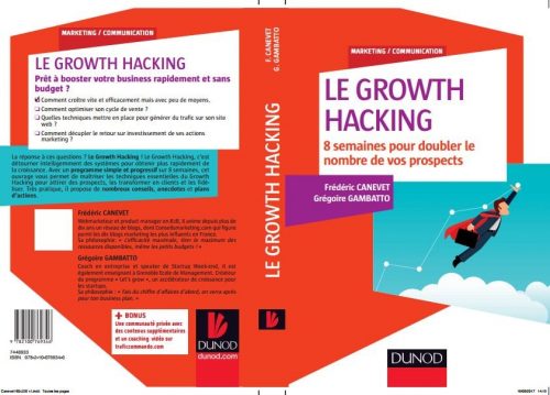 Avant Première : la couverture de mon livre "Le Growth Hacking" publié chez Dunod 5
