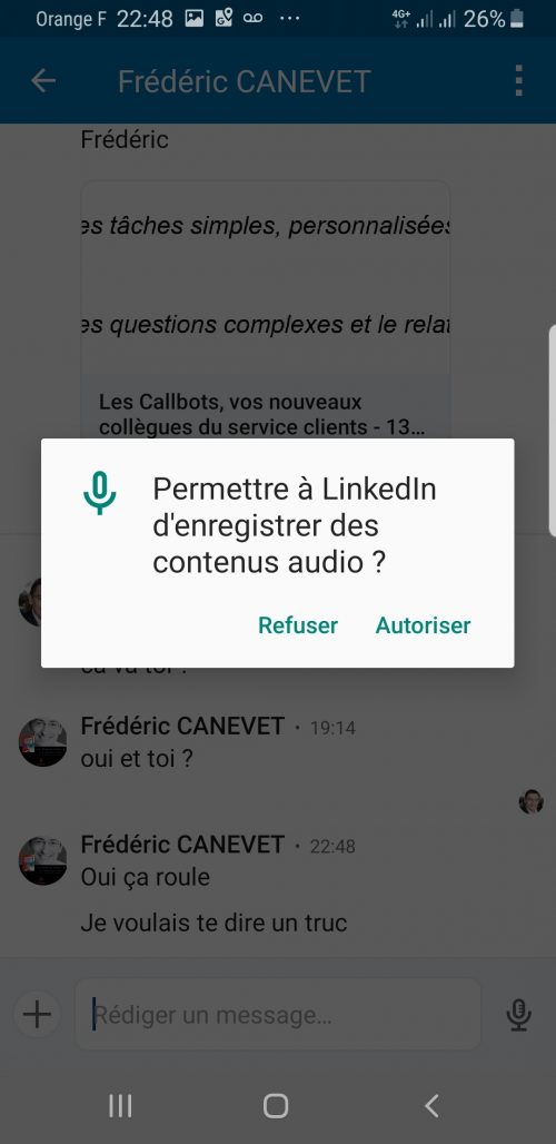 Comment et pourquoi utiliser les messages vocaux LinkedIn avec l’App Mobile ? 9 Comment et pourquoi utiliser les messages vocaux LinkedIn avec l’App Mobile ? 7
