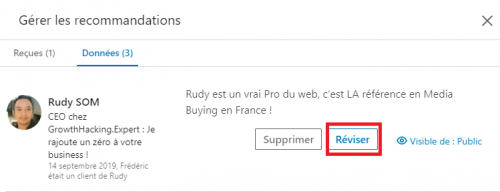 Comment modifier ou supprimer une recommandation Linkedin ? 4 Comment modifier ou supprimer une recommandation Linkedin ? 3