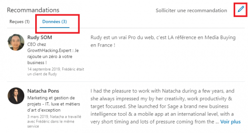 Comment modifier ou supprimer une recommandation Linkedin ? 3 Comment modifier ou supprimer une recommandation Linkedin ? 2