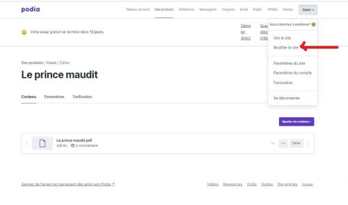 Comment créer une formation en ligne et la vendre ? Voici comment vendre une formation vidéo avec Podia 27 page de vente sur Podia