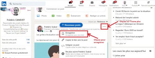 Comment sauvegarder un contenu intéressant sur Linkedin (un post linkedin, une vidéo...) pour le lire plus tard ? 4 Comment sauvegarder un contenu intéressant sur Linkedin (un post linkedin, une vidéo...) pour le lire plus tard ? 4