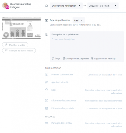 Comment télécharger une vidéo Instagram et programmer des publications ? Le tuto avec Later 23 Comment télécharger une vidéo Instagram et programmer des publications ? Le tuto avec Later 23