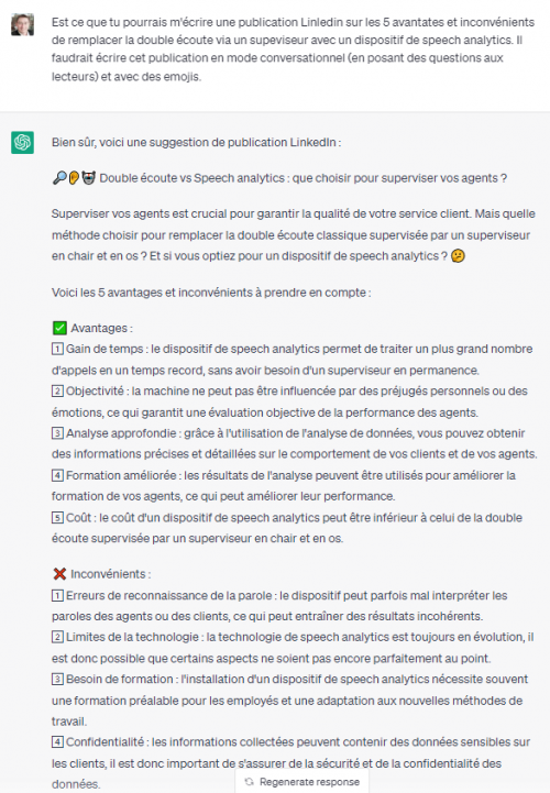 Quels usages du Chat GPT pour les commerciaux ? 15 exemples qui montrent que Chat GPT va changer la vente ! 12 Quels usages du Chat GPT pour les commerciaux ? 15 exemples qui montrent que Chat GPT va changer la vente ! 12