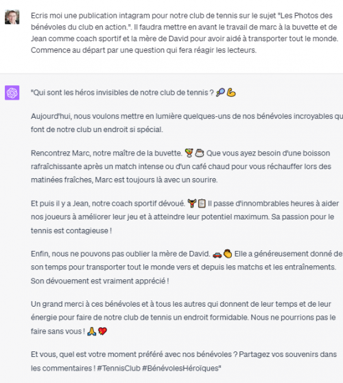 Quels sont les usages du ChatGPT dans le monde du sport ? 6 prompts ChatGPT pour les sportifs ! 26 Quels sont les usages du ChatGPT dans le monde du sport ? 6 prompts ChatGPT pour les sportifs ! 25