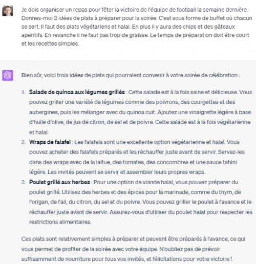 Quels sont les usages du ChatGPT dans le monde du sport ? 6 prompts ChatGPT pour les sportifs ! 32 Quels sont les usages du ChatGPT dans le monde du sport ? 6 prompts ChatGPT pour les sportifs ! 31
