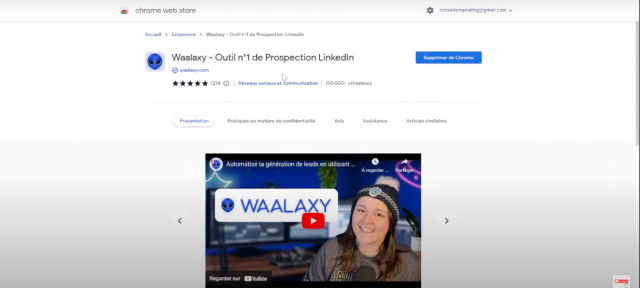 Tuto Growth Hacking Linkedin avec Waalaxy : envoyer un message personnalisé à une cible de contacts 7