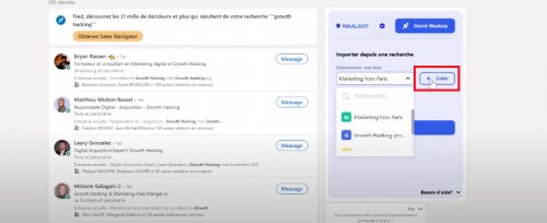 Tuto Growth Hacking Linkedin avec Waalaxy : envoyer un message personnalisé à une cible de contacts 19 Tuto Growth Hacking Linkedin avec Waalaxy : envoyer un message personnalisé à une cible de contacts 19