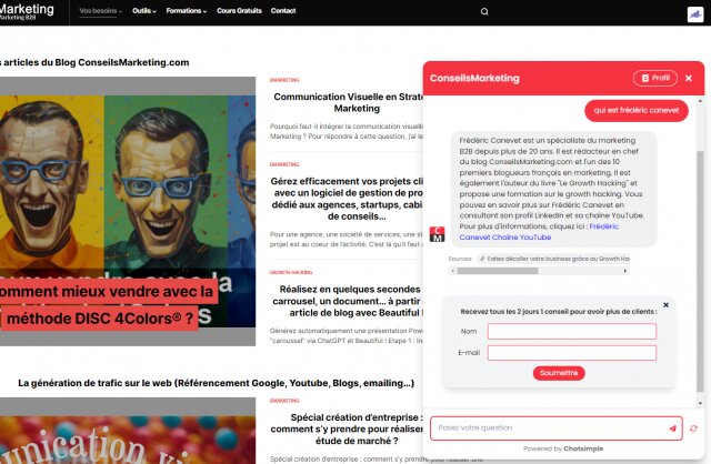 Créez votre propre chatGPT qui réponds avec vos données (FAQ, réponses types...) en 5 minutes chrono 3 Créez votre propre chatGPT qui réponds avec vos données (FAQ, réponses types...) en 5 minutes chrono 3