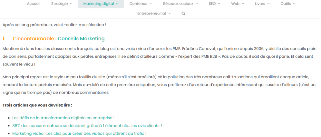 ConseilsMarketing.com dans le top 15 des blogs marketing en France en 2023 9