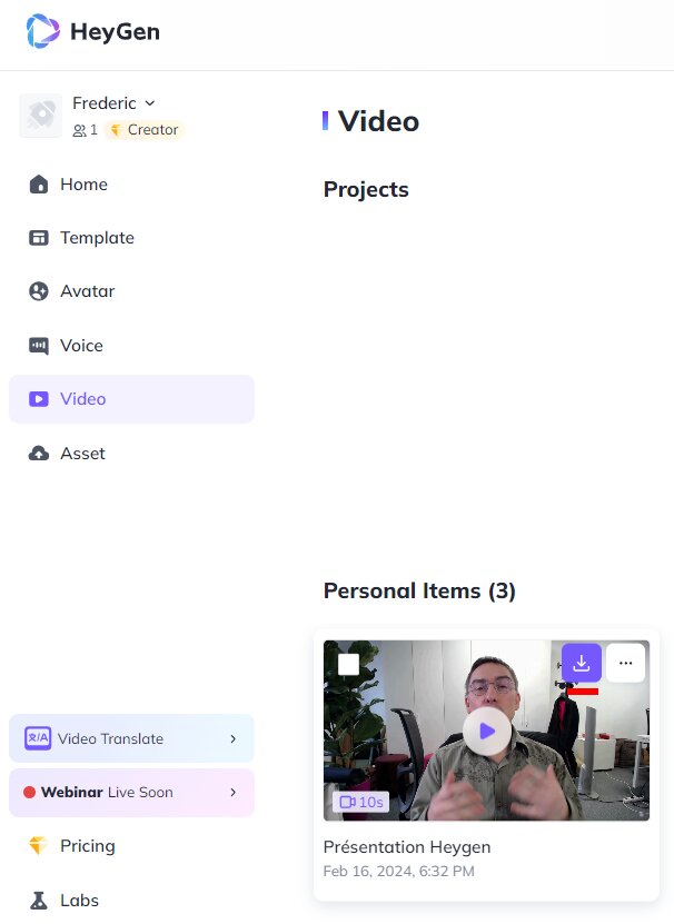 Créez votre clone avec l'intelligence artificielle ! Créez votre propre avatar virtuel avec Heygen 9 Créez votre clone avec l'intelligence artificielle ! Créez votre propre avatar virtuel avec Heygen 9