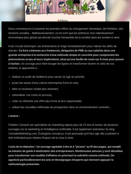 Avis sur le livre "Adapter son business dans un monde en déconsommation" 8 Avis sur le livre "Adapter son business dans un monde en déconsommation" 8