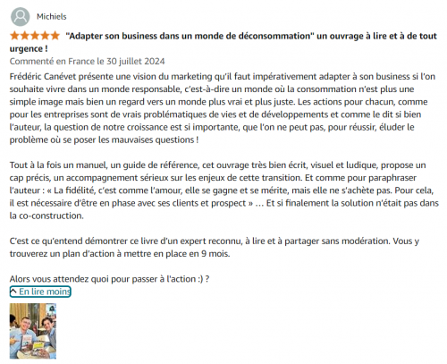 Avis sur le livre "Adapter son business dans un monde en déconsommation" 25 Avis sur le livre "Adapter son business dans un monde en déconsommation" 25