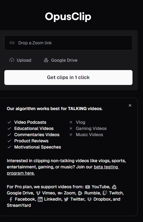 Générez des dizaines de vidéos optimisées pour TikTok, Linkedin, Instagram... en 5 minutes grâce l'IA avec Opus clip 5 Générez des dizaines de vidéos optimisées pour TikTok, Linkedin, Instagram... en 5 minutes grâce l'IA avec Opus clip 5
