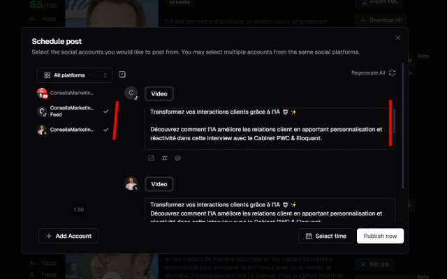 Générez des dizaines de vidéos optimisées pour TikTok, Linkedin, Instagram... en 5 minutes grâce l'IA avec Opus clip 14 Générez des dizaines de vidéos optimisées pour TikTok, Linkedin, Instagram... en 5 minutes grâce l'IA avec Opus clip 14