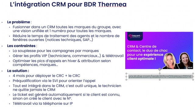 Webinaire : Le duo CRM & Centre de contacts, la clé pour optimiser ses parcours clients 6 Webinaire : Le duo CRM & Centre de contacts, la clé pour optimiser ses parcours clients 6