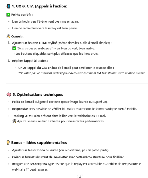 10 conseils pour utiliser l'IA + 20 prompts pour améliorer les performances de ses emailings 63 10 conseils pour utiliser l'IA + 20 prompts pour améliorer les performances de ses emailings 61