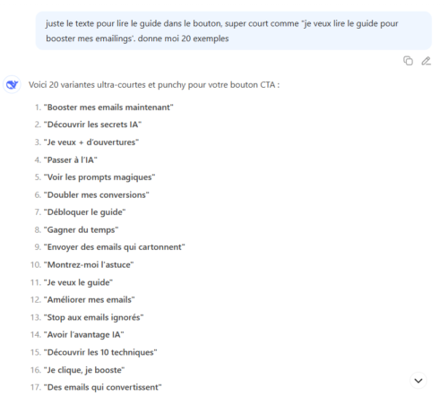 10 conseils pour utiliser l'IA + 20 prompts pour améliorer les performances de ses emailings 30 10 conseils pour utiliser l'IA + 20 prompts pour améliorer les performances de ses emailings 28