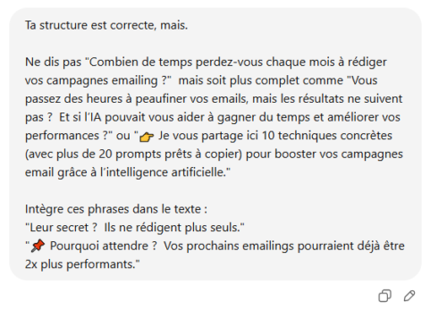 10 conseils pour utiliser l'IA + 20 prompts pour améliorer les performances de ses emailings 23 10 conseils pour utiliser l'IA + 20 prompts pour améliorer les performances de ses emailings 21