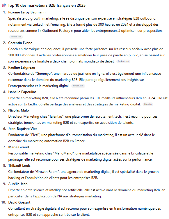 Qui sont les meilleurs experts en marketing B2B en 2026... selon ChatGPT ? 3 Qui sont les meilleurs experts en marketing B2B en 2026... selon ChatGPT ? 3