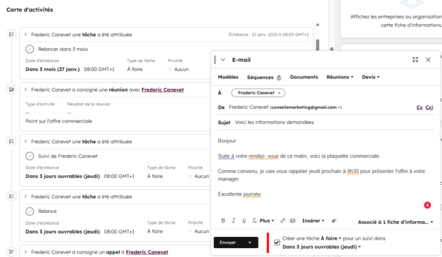 CRM Marketing : les fonctions qui font gagner du temps au quotidien - Illustration avec HubSpot ! 5 CRM Marketing : les fonctions qui font gagner du temps au quotidien - Illustration avec HubSpot ! 3