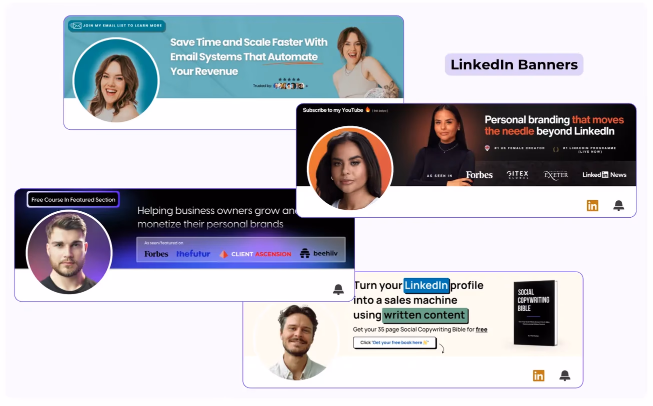 Les 10 conseils concrets pour une bannière LinkedIn qui convertit 4 Les 10 conseils concrets pour une bannière LinkedIn qui convertit 4