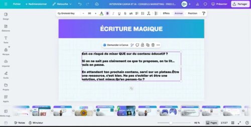 Exploitez à 110% canva avec les fonctions IA Canva - Interview Mounir Digital 28 Exploitez à 110% canva avec les fonctions IA Canva - Interview Mounir Digital 28