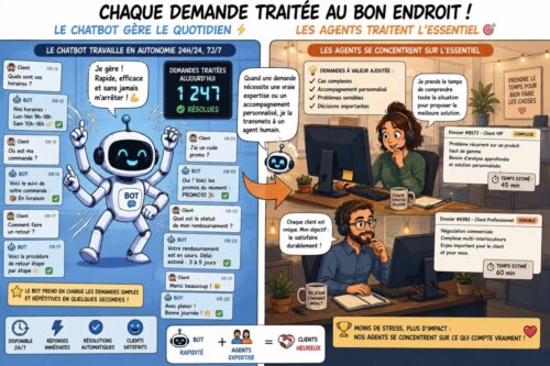 Mettre en place un chatbot, c’est rentable ? La réponse est OUI ! Cas pratique avec un ROI en 10 mois. 5 chat live et chatbot