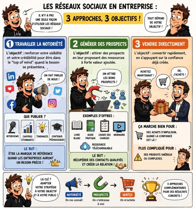 Comment transformer ton addiction aux réseaux sociaux en vrai métier ? Formez vous au marketing (bachelor marketing communication...) 8 3 manières de ventes avec le marketing