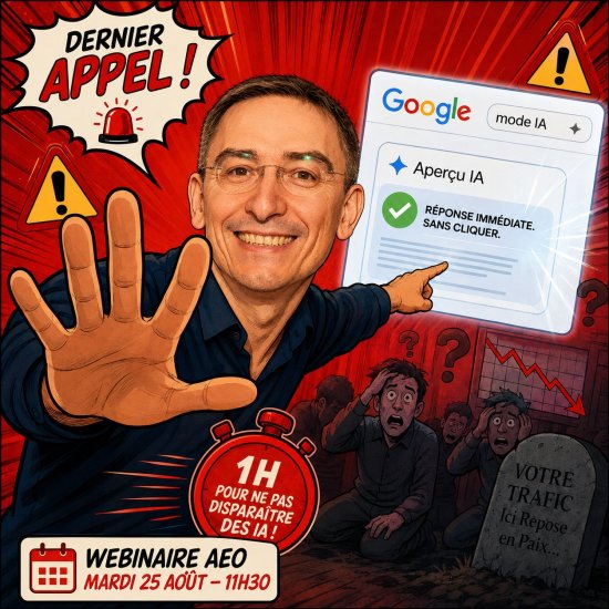 Comment améliorer son AEO (optimisation des contenus pour les IA) ? Webinaire le mardi 25 août à 11h30 1 Comment améliorer son AEO (optimisation des contenus pour les IA) ? Webinaire le mardi 25 août à 11h30 1