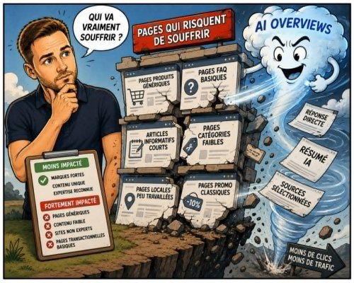 L'impact de Google AI Overviews en France : le guide complet pour comprendre, mesurer et être cité dans les Aperçus IA de Google 9 Quels secteurs et quelles pages vont vraiment souffrir
