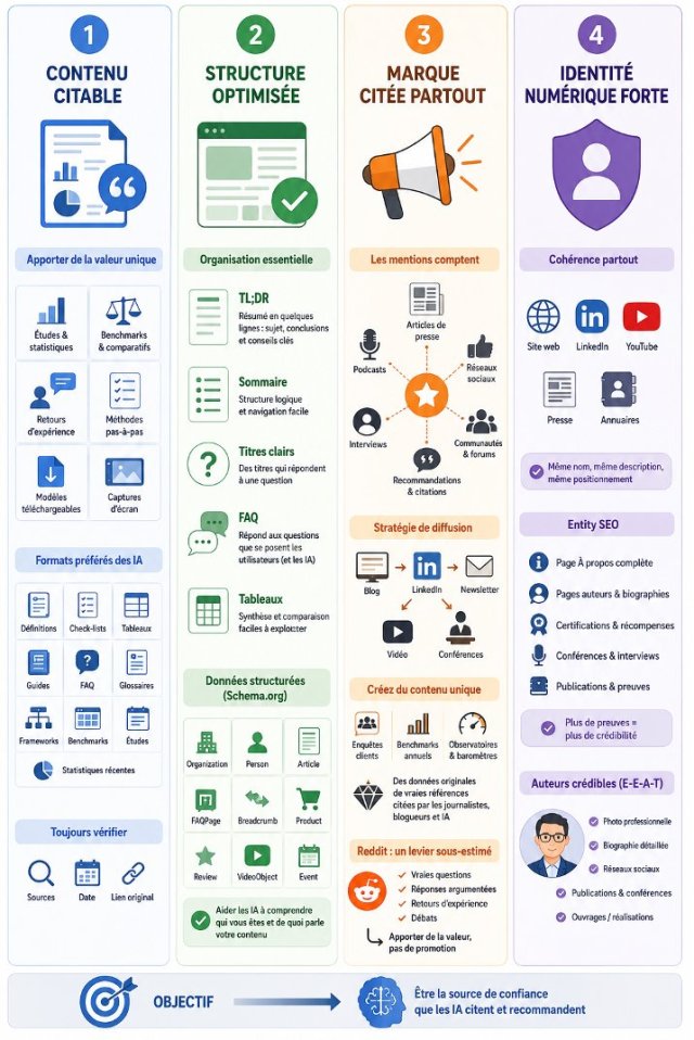 GEO : comment apparaître dans ChatGPT, Gemini et Google AI Overviews en 2026 ? 15 GEO : comment apparaître dans ChatGPT, Gemini et Google AI Overviews en 2026 ? 14