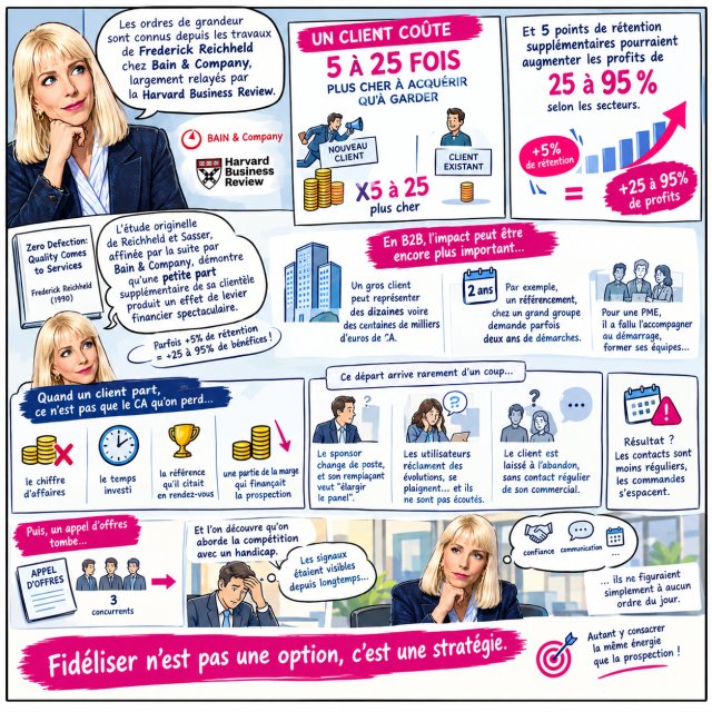 Le client qu'on ne regarde plus est déjà en train de partir... Prospecter ou fidéliser, le dilemme de trop de stratégies commerciales ! 3 Le client qu'on ne regarde plus est déjà en train de partir... Prospecter ou fidéliser, le dilemme de trop de stratégies commerciales ! 3