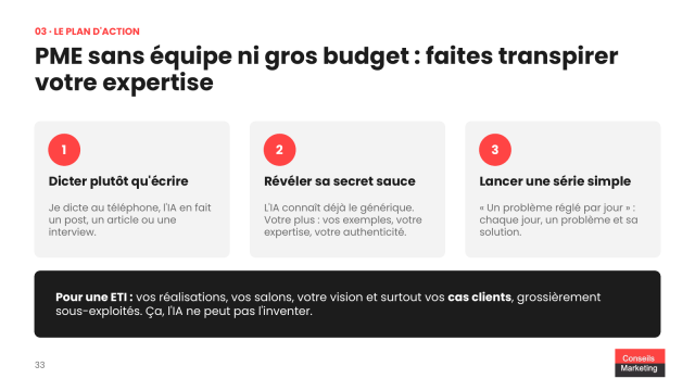 Faut arrêter d'alimenter son blog voire même de mettre à jour son site B2B avec l'arrivée de l'IA ? 32 PME sans équipe ni budget : faites transpirer votre expertise